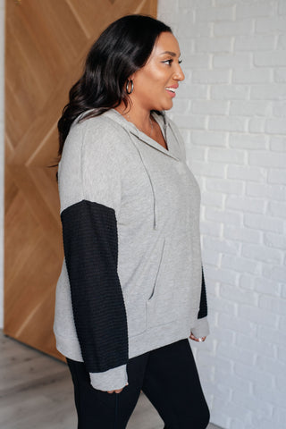 Sew In Love Pull Up Your Sleeves Color Block Hoodie