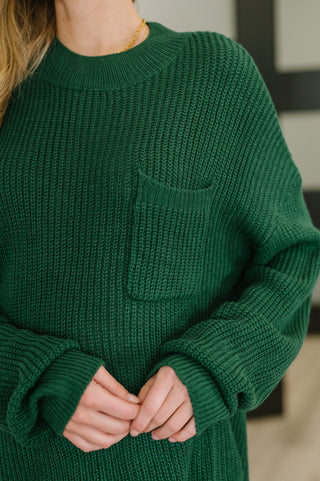 Haptics Quick Nap Textured Pullover in Hunter Green