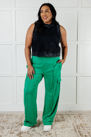 Rae Mode Race to Relax Cargo Pants in Emerald Green