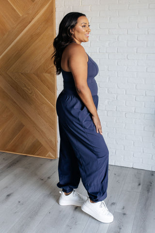 Rae Mode Raising Heart Rate Cut Out Jumpsuit in Navy