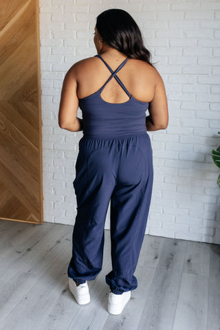 Rae Mode Raising Heart Rate Cut Out Jumpsuit in Navy
