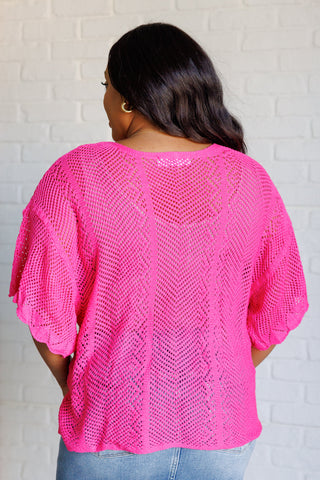 One Eleven North Rather Eventful Open Knit Top