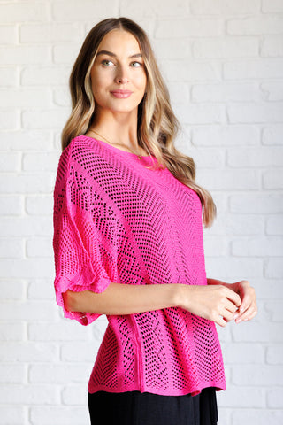 One Eleven North Rather Eventful Open Knit Top