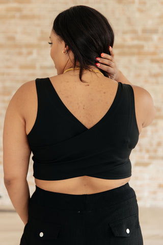 White Birch Read My Mind V-Neck Cropped Tank