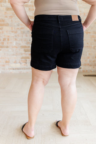 Judy Blue Reagan High Rise Button Fly Trouser Shorts - Exclusive