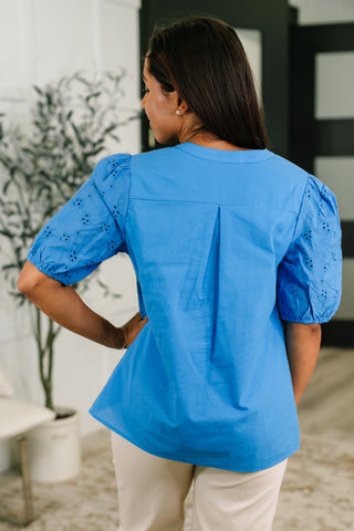 One Eleven North Refined Darling Eyelet Blouse