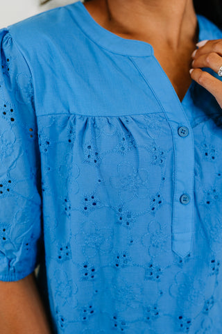 One Eleven North Refined Darling Eyelet Blouse