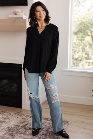 White Birch Relatively Relatable V-Neck Top