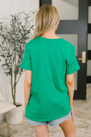 Zenana Rest Assured Basic Relaxed Tee in Kelly Green