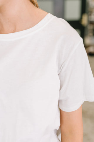 Zenana Rest Assured Basic Relaxed Tee in White