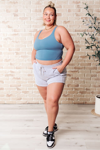 Rae Mode Rhythm and Rhyme Tank in Dusty Blue