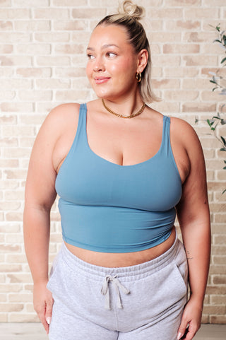 Rae Mode Rhythm and Rhyme Tank in Dusty Blue