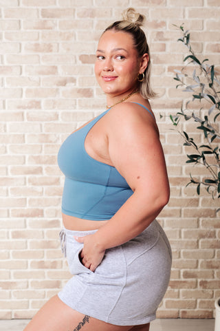 Rae Mode Rhythm and Rhyme Tank in Dusty Blue