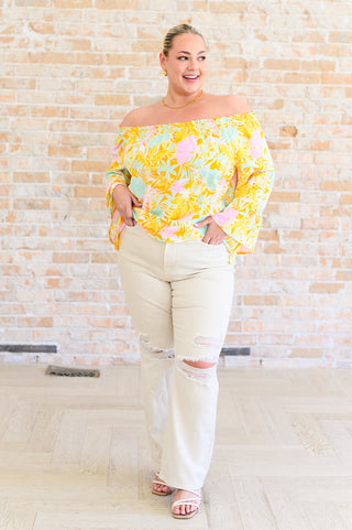 Emily Wonder Rich Spirit Off Shoulder Bell Sleeve Blouse