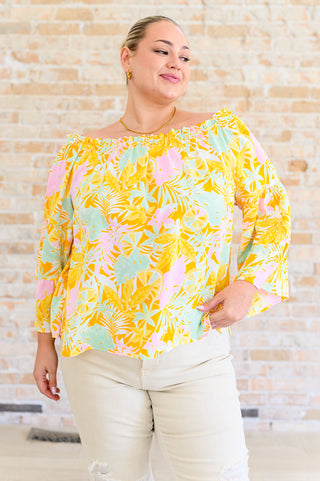 Emily Wonder Rich Spirit Off Shoulder Bell Sleeve Blouse