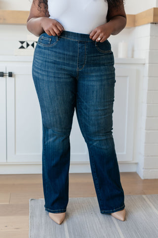 Judy Blue Ricki High Rise Pull On Slim Bootcut Jeans - Exclusive