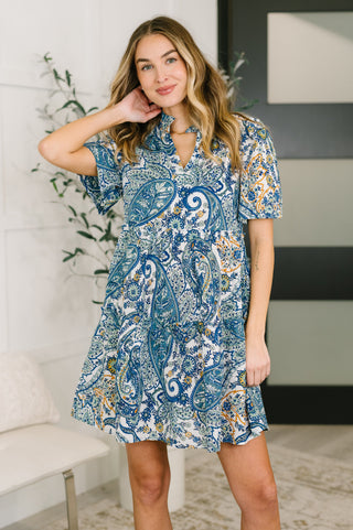 One Eleven North Right Here, Waving Boho V-Neck Dress