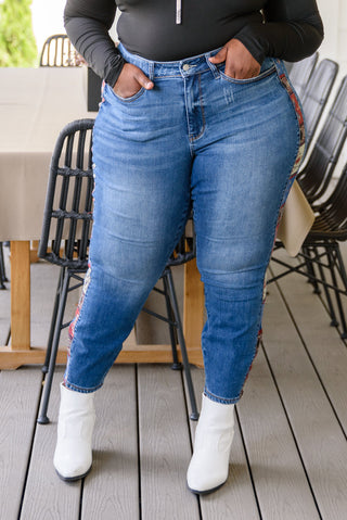 Judy Blue Rio Western Print Relaxed Jeans - Exclusive