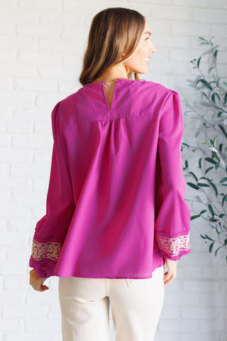 Andree By Unit Rodeo Queen Embroidered Blouse