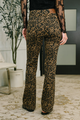 Judy Blue Roxy High Waist Bootcut Leopard Print - Exclusive