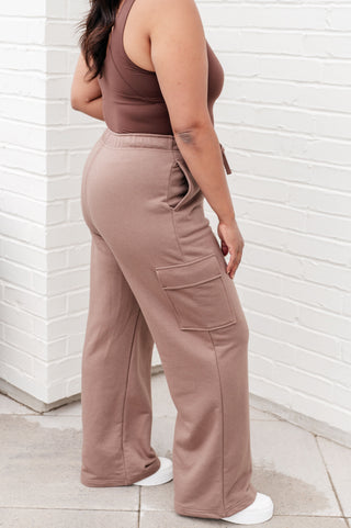 Rae Mode Run, Don't Walk Cargo Sweatpants in Smokey Brown