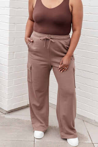 Rae Mode Run, Don't Walk Cargo Sweatpants in Smokey Brown