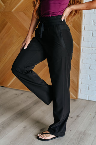 Rae Mode Runner's High Drawstring Joggers in Black