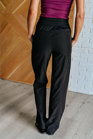 Rae Mode Runner's High Drawstring Joggers in Black