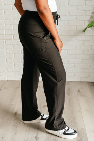 Rae Mode Runner's High Drawstring Joggers in Black