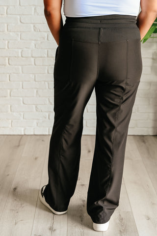 Rae Mode Runner's High Drawstring Joggers in Black