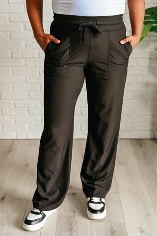 Rae Mode Runner's High Drawstring Joggers in Black