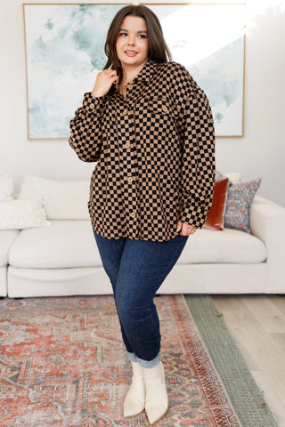 Very J Safe Secrets Checkered Shacket