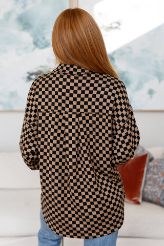 Very J Safe Secrets Checkered Shacket