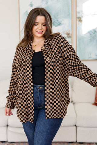 Very J Safe Secrets Checkered Shacket