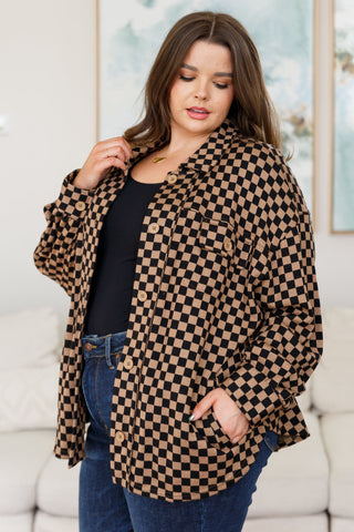 Very J Safe Secrets Checkered Shacket