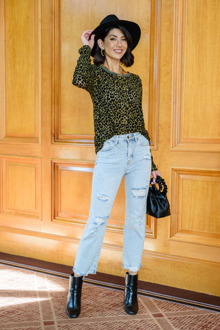 Yelete Sass Of It All Animal Print Top