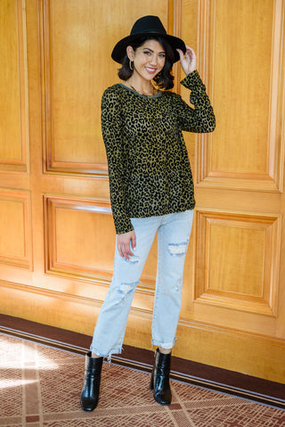 Yelete Sass Of It All Animal Print Top