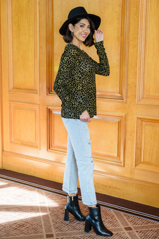 Yelete Sass Of It All Animal Print Top