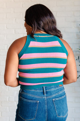 One Eleven North Scholarly Pursuits Knit Striped Tank