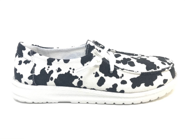 Gypsy Jazz "Milk It 2" Black & White Cow Slip-on Shoes-Shoes-Sunshine and Wine Boutique