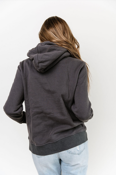 Ampersand Staple Hoodie, Charcoal-Coats & Jackets-Sunshine and Wine Boutique