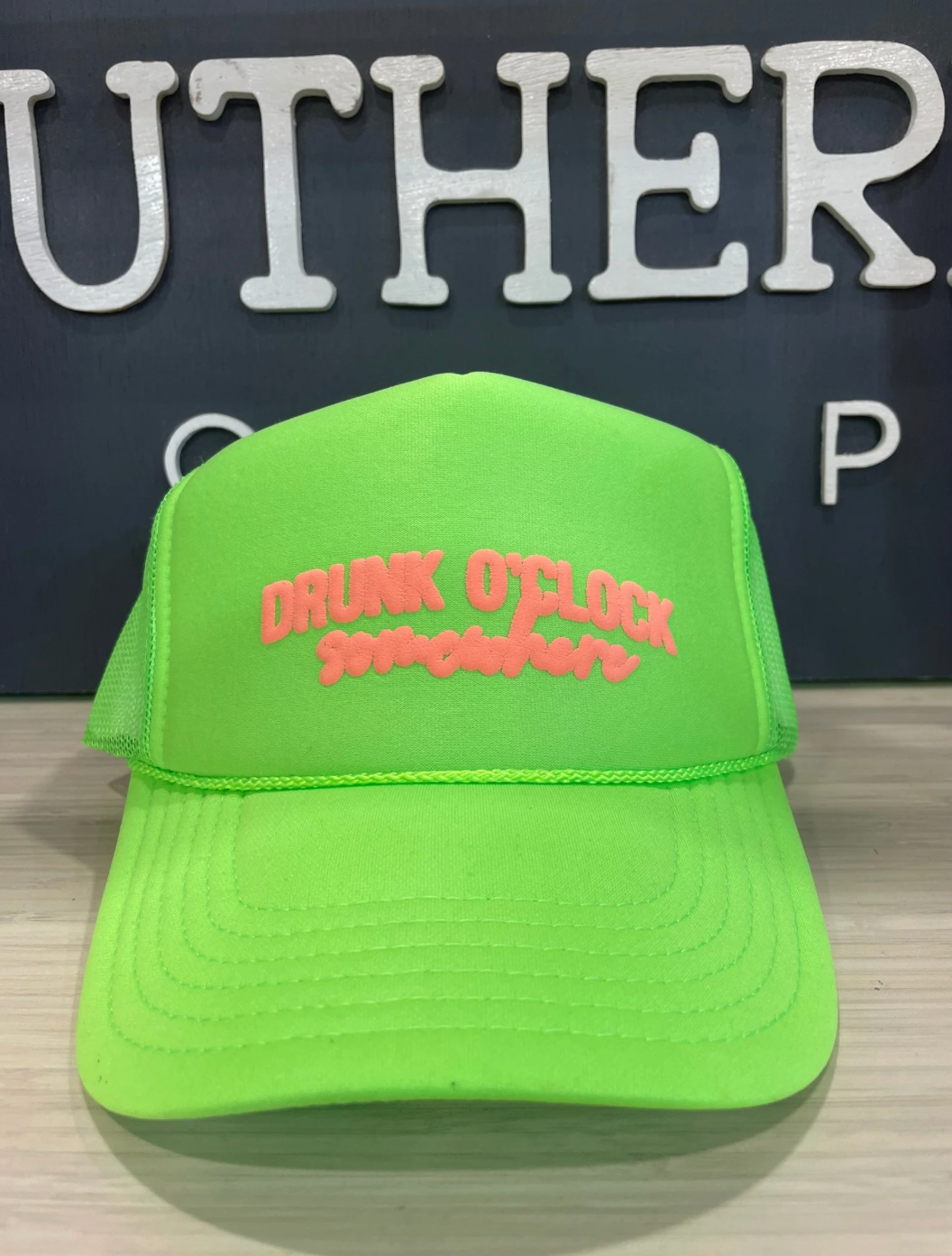 Drunk O'Clock Somewhere Trucker Hat-hat-Sunshine and Wine Boutique