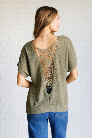 One Eleven North Secret Detail Lace Back Top