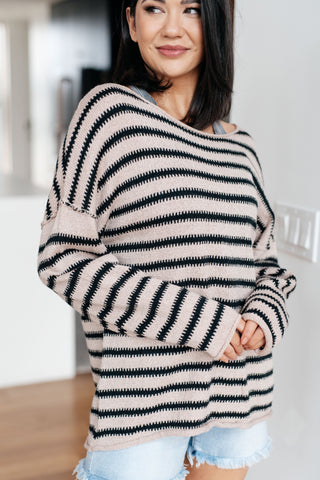 One Eleven North Self Assured Striped Sweater