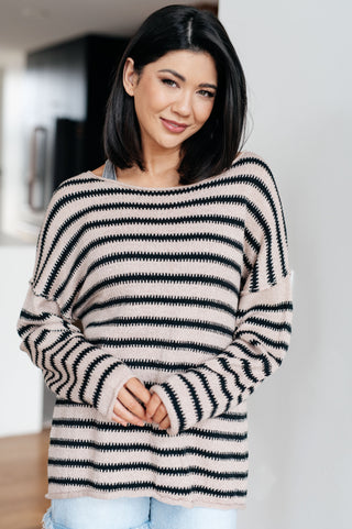 One Eleven North Self Assured Striped Sweater