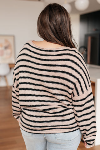 One Eleven North Self Assured Striped Sweater