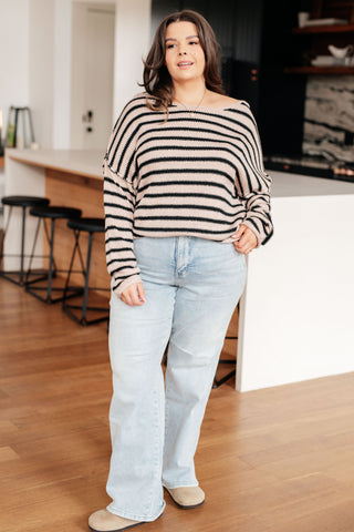 One Eleven North Self Assured Striped Sweater