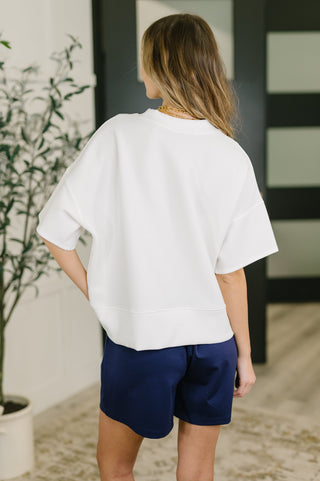 Zenana Sense of Clarity Boxy Top in Off White