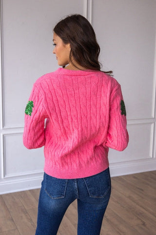 Southern Grace Sequin Trees Cardigan