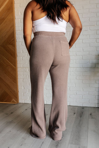 Rae Mode Set Process Mineral Wash Waffle Knit Pants in Brown